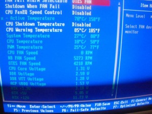 CPU hőmérséklet BIOS szerint