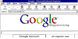 Google hasít a 386-oson, a pixeleket az EGA monitor mutatja Google hasít a 386-oson, a pixeleket az EGA monitor mutatja