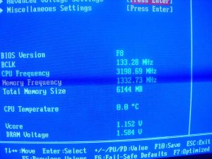 CPU hőmérséklet